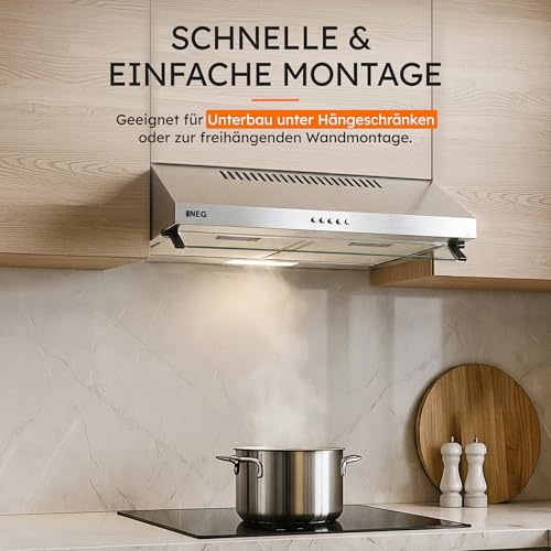 NEG Dunstabzugshaube NEG15-ATS+ Edelstahl-Unterbau-Haube - 3