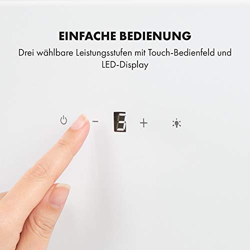 Klarstein Aurora Eco 90 - Wandabzugshaube, Kopffreihaube, Dunstabzugshaube, 90 cm, 550 m³/h Leistung, RGB-Farben, 59 dB leise, Umluft und Abluft, weiß - 9