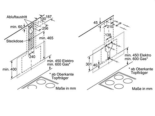 Neff D95IPP1N0 Dunstabzugshaube schräg N70 / 90cm / Abluft oder Umluft / EfficientDrive / TouchControl / Energieeffizienz A / Klarglas / schwarz - 11