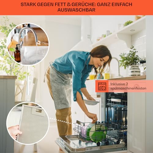 Klarstein Royal Flush Eco Tisch-Dunstabzugshaube, versenkbar, Abzugshaube mit Abluft/Umluft - 7