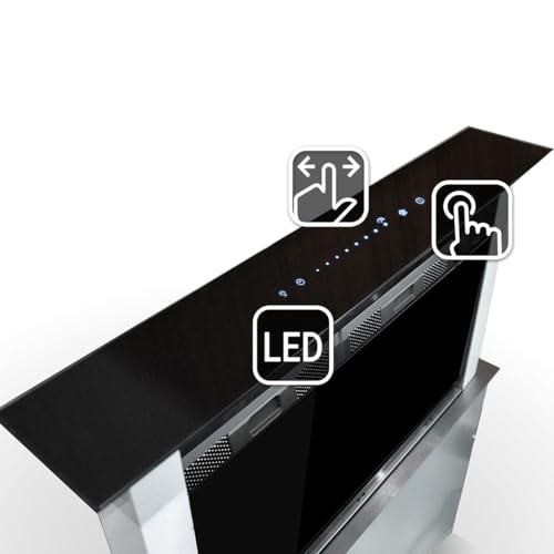 KKT KOLBE Tischabzug Dunstabzugshaube 60cm Edelstahl schwarzes Glas - 6