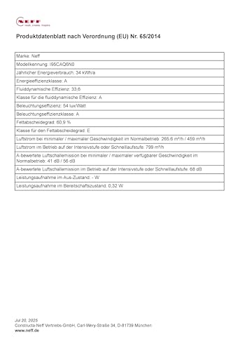 Neff I95CAQ6N0 Dunstabzugshaube N50 –  90 cm – Abluft oder Umluft – HomeConnect – Smart Home – Deckenlüfter – Dimmfunktion – Edelstahl - 10