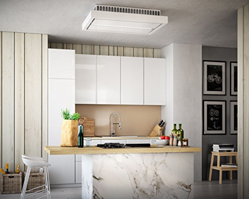 Baumann Umluft Deckenhaube 90 X 60 Cm 90 Aura Eek: A / Deckenlüfter Komplett In Weiß / Mit Ebm Motor / Saugstark 940 M³ / H Und Leise - 2