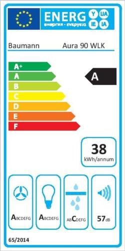 Baumann Umluft Deckenhaube 90 X 60 Cm 90 Aura Eek: A / Deckenlüfter Komplett In Weiß / Mit Ebm Motor / Saugstark 940 M³ / H Und Leise - 4