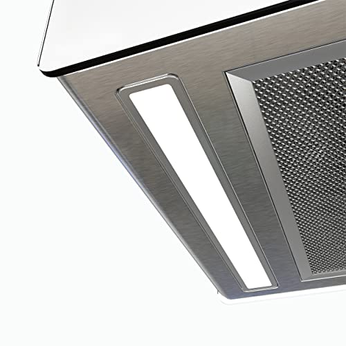 CIARRA CBCS4850 A++ Dunstabzugshaube Inselhaube mit Smart Wi-Fi App-Steuerung – Edelstahl & weißes Glas - 7