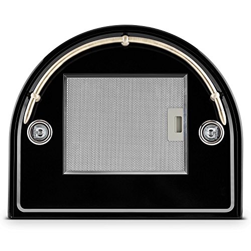 Klarstein Noir - Retro Dunstabzugshaube, Abzugshaube, Edelstahl, 60 cm, 430 m³/h Abluftleistung, drei Leistungsstufen, Abluftbetrieb, Umluftbetrieb möglich, mattschwarz - 6