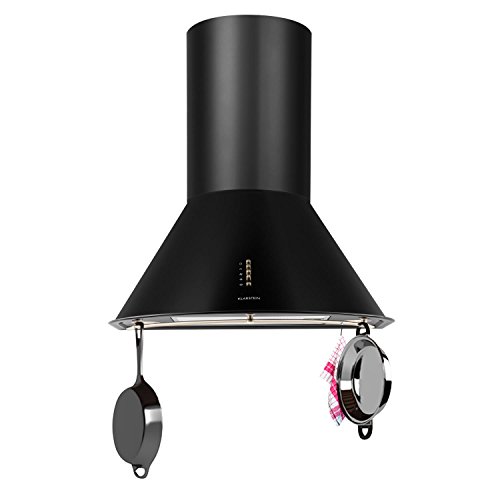 Klarstein Noir - Retro Dunstabzugshaube, Abzugshaube, Edelstahl, 60 cm, 430 m³/h Abluftleistung, drei Leistungsstufen, Abluftbetrieb, Umluftbetrieb möglich, mattschwarz - 7