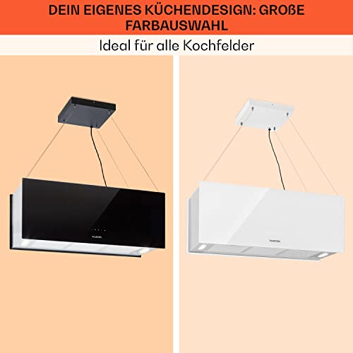 Klarstein Dunstabzug, Insel-Dunstabzug Freihängend, Abluft/Umluft Dunstabzug zur Deckenmontage, Dunstabzugshaube mit 3 Stufen, Timer, 590m³/h Luftstrom & Aktivkohle-Filter, Inselhaube für die Decke - 7