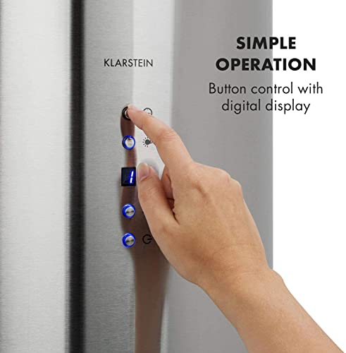 Klarstein Dunstabzug, Insel-Dunstabzug Freihängend, 583m³/h Luftstrom, Abluft/Umluft-Dunstabzug zur Deckenmontage, Moderne Insel Dunstabzugshaube, 3 Stufen, Aktivkohlefilter, Inselhaube für Decke - 8