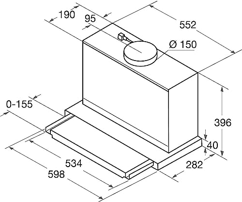 Bauknecht DBAH 65 LM X Dunstabzugshaube Flachschirm / 60cm / Für Abluft- und Umluftbetrieb geeignet / 85,8 kWh / LED / 3 Leistungsstufen / Energieeffizienzklasse D - 3
