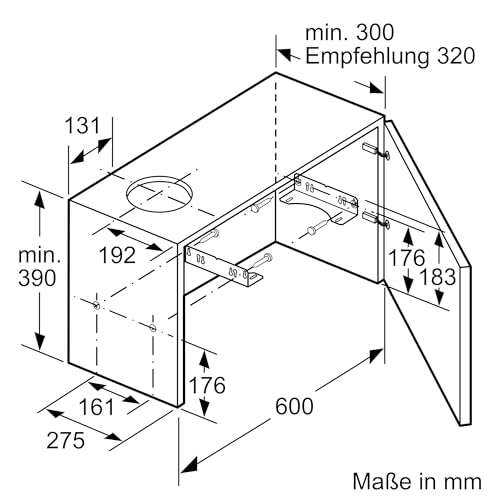 Bosch DFM064W54 Serie 2 Flachschirmhaube, 60cm breit, Um- & Abluft, Made in Germany - 9
