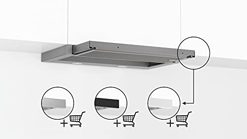 Bosch Hausgeräte DFL064A52 Serie 4 Flachschirmhaube, 60 cm breit, Um- & Abluft, Made in Germany, EcoSilence Drive leiser und effizienter Motor, LED-Beleuchtung gleichmäßige Ausleuchtung, Silber - 2