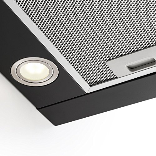 Klarstein Vinea Dunstabzugshaube - Flachschirm-Dunstabzugshaube, Unterbau-Dunstabzugshaube, Umluftset, 60 cm, 610m³/h, 3 Leistungsstufen, zuschaltbare Beleuchtung, Aktivkohlefilter, schwarz - 7