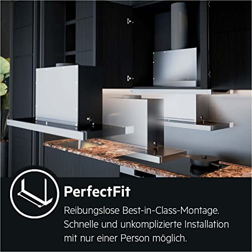 AEG DPS362AS Flachschirm-Dunstabzugshaube / Abluft oder Umluft / 60cm / Grau / max. 215 m³/h / min. 58 – max. 71 dB(A) / C / Kurzhubtasten / Grau - 4