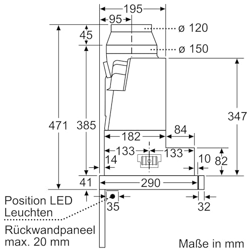Bosch DFS067K51 Serie 8 Flachschirmhaube, 60 cm breit, Um- & Abluft, Made in Germany, EcoSilence Drive - 10
