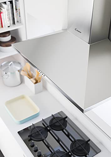 Candy CCE119/1X Dunstabzugshaube/Wandhaube/Pyramidenform/Breite 90 cm/mechanische Bedienung/Edelstahl - 2