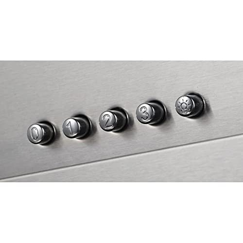 KKT KOLBE Dunstabzugshaube 60 cm | Kopffreie Wandhaube | Abluft Umluft | Edelstahl | schwarzes Glas | Druckknopf Bedienung | LED-Beleuchtung | BASE604ED - 5