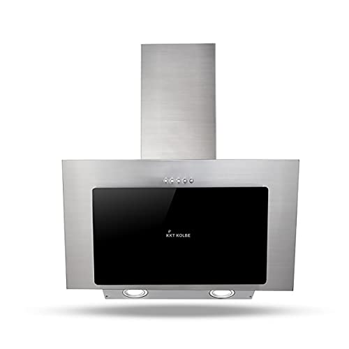 KKT KOLBE Dunstabzugshaube 60 cm | Kopffreie Wandhaube | Abluft Umluft | Edelstahl | schwarzes Glas | Druckknopf Bedienung | LED-Beleuchtung | BASE604ED - 6
