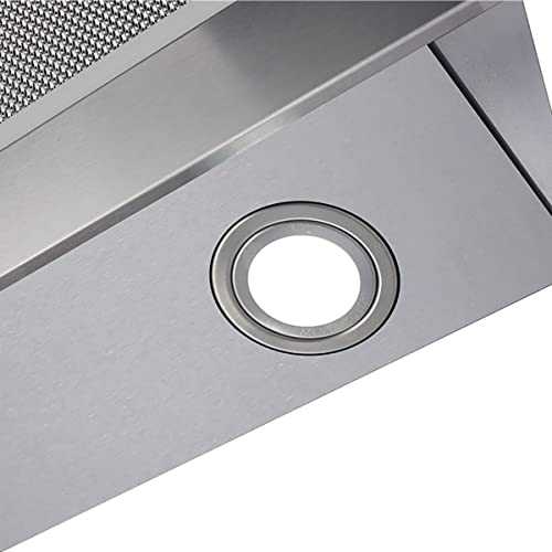 KKT KOLBE Dunstabzugshaube 60 cm | Kopffreie Wandhaube | Abluft Umluft | Edelstahl | schwarzes Glas | Druckknopf Bedienung | LED-Beleuchtung | BASE604ED - 7