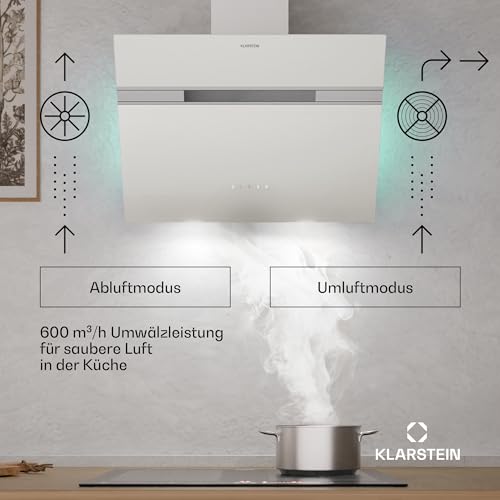 Klarstein Dunstabzugshaube – Dunstabzugshaube mit Filter – Wandhaube mit LED Beleuchtung – 60 cm - 2