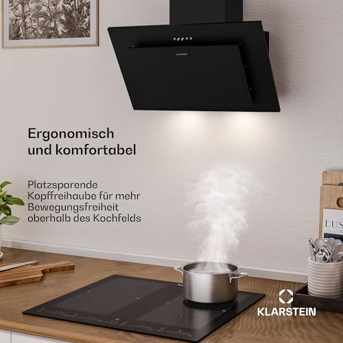 Klarstein Dunstabzugshaube 60cm, Abluft – Umluft Dunstabzugshaube mit Spülmaschinenfestem Filter – Leise Abzugshaube - 3