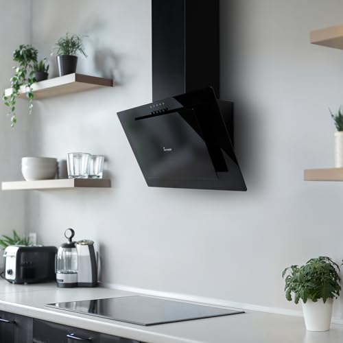 KKT KOLBE Dunstabzugshaube 60 cm – Umluft – Abluft – Wandhauben Kopffrei – Edelstahl – Glas – schwarz - 2