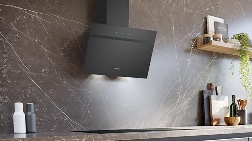 Siemens LC65KDK60 Wandesse iQ100, Dunstabzugshaube zur Wandmontage, 60cm breit, Intensivstufe, LED-Beleuchtung, touchControl, Metallfettfilter, Schwarz - 4