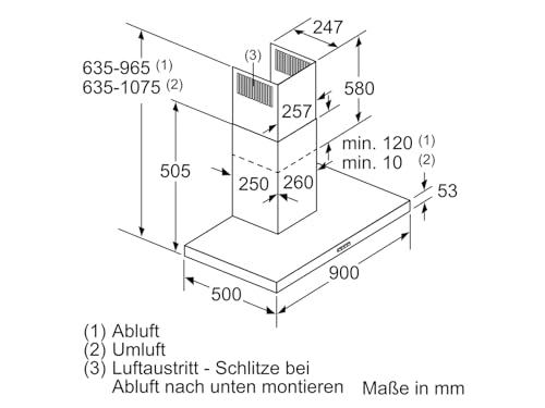 Siemens LC94BBC50 iQ100 Dunstabzugshaube/Wandhaube / 90 cm / Metall-Fettfilter / LED-Beleuchtung / Edelstahl - 5