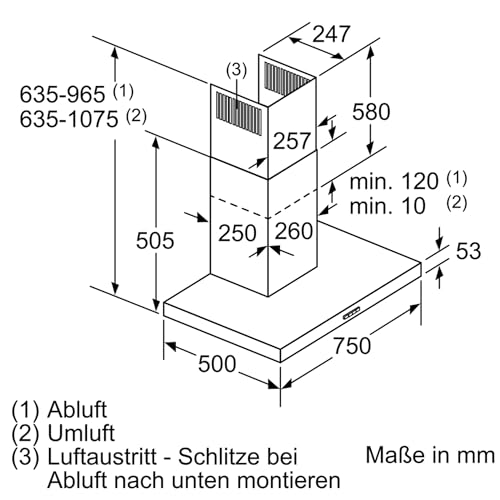 Siemens LC77BHM50 Dunstabzugshaube -Wandhaube – 75 cm – Elektronische Steuerung – Edelstahl - 3