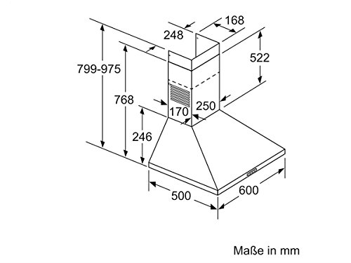 Siemens LC64PBC50 Dunstabzugshaube/Wandhaube / 60 cm/Lüfterleistung/Metall-Fettfilter/Edelstahl - 2