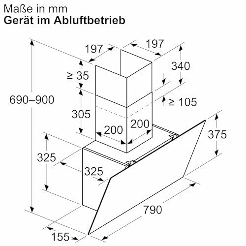 Bosch DWK85DK60 Serie 2 Wandesse, 80 cm breit, Umluft oder Abluft, Leiser Motor - 6
