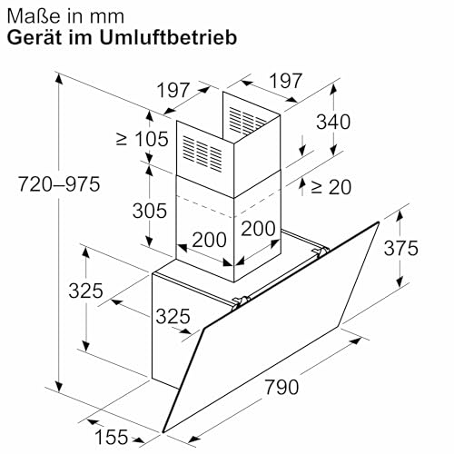 Bosch DWK85DK60 Serie 2 Wandesse, 80 cm breit, Umluft oder Abluft, Leiser Motor - 10