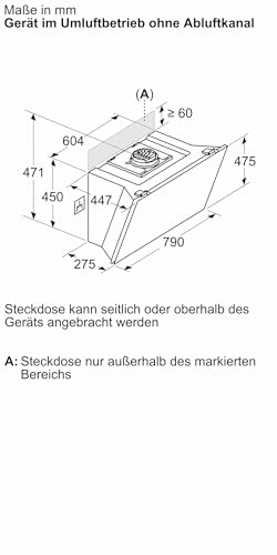 Siemens LC81KAN60 iQ500, Wandesse, 60 cm, Schwarz mit Glasschirm, cookConnect System - Wandesse und Kochfeld, LED-Beleuchtung, Europas leistungsstärkste Schrägesse im Umluftbetrieb - 13