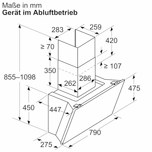 Siemens LC81KAN60 iQ500, Wandesse, 60 cm, Schwarz mit Glasschirm, cookConnect System - Wandesse und Kochfeld, LED-Beleuchtung, Europas leistungsstärkste Schrägesse im Umluftbetrieb - 6
