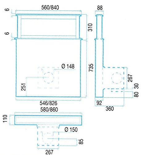 Best Dunstabzugshaube Lift Glas Weiß 90 EM - 2